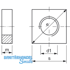 DIN 562-04 M 3 verzinkt Vierkantmutter