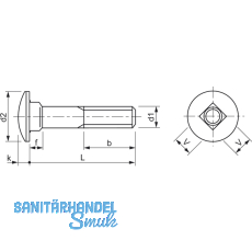 DIN 603 M 8x 70 Edelstahl A2 Torbandschraube ohne Mutter