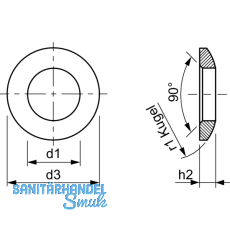 DIN6319C 8,4 blank Kugelscheibe