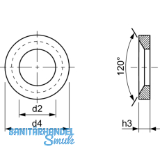 DIN6319D 14.2 blank Kegelpfanne