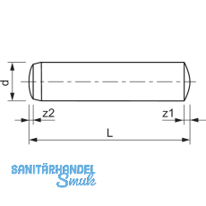 DIN6325 5x 40 Toleranzfeld m6 blank Zylinderstift gehrtet (~ISO8734)