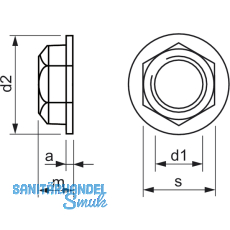 DIN6331/10 M30 blank Sechskant-Flachbundmutter 1.5 d