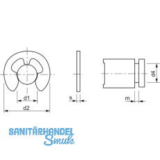 DIN6799 2.3 Federstahl phosphatiert Sicherungsscheibe fr Wellen