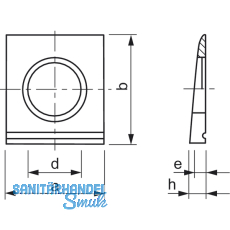 DIN6918 M16 feuerverzinkt Scheibe fr HV-Verbindungen an U-Profilen Neigung 8 %