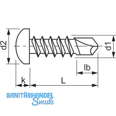 DIN7504M 3.5x9.5 Torx10 Edelstahl A2 Linsen-Bohrschraube