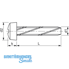 DIN7516A M 5x 12 verzinkt Gewindeschneidschraube mit Linsenkopf