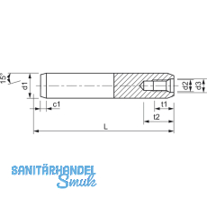 DIN7979C 10 x 28 Toleranzfeld m6 blank Zylinderstift mit Innengewinde,ungehrtet