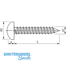 DIN7981C 5.5x 90 Torx25 verzinkt Linsen-Blechschraube ~ISO14585