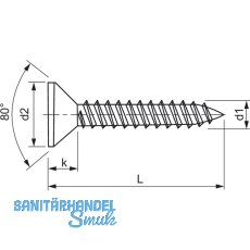 DIN7982C 3.5x 25 Phillips Kreuzschlitz verzinkt Senkkopf-Blechschraube ~ISO 7050