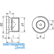 DIN 908 5.8 G 1/4" blank Verschlussschraube zylindrisches Rohrgewinde