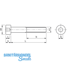 ISO4762 M12x 35 Edelstahl A4 Zylinderschraube mit Innensechskant (DIN 912)