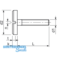 DIN 921 M 4x 12 verzinkt Flachkopfschraube mit Schlitz und grossem Kopf