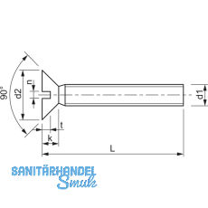 ~ISO2009 4.8 M 4x 50 verzinkt Senkschraube mit Schlitz (DIN 963A)