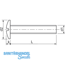 Kombischraube M 6x 35 verzinkt mit Pozidriv Kreuzschlitz und Schlitz