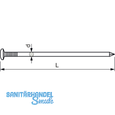 Drahtstift Halbrundkopf 2.0x40 Messing blank