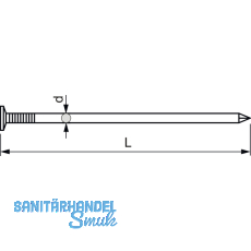 Drahtstift Senkkopf 5.0x150 blank Wickelpackung 5kg