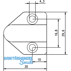 Kabelbergang 10318 fr Kabel bis 7 mm, 300 mm, Konsole grau, Messing vernickelt