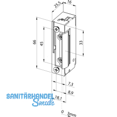 Türöffner 118F FaFix 10-24V, ohne Schließblech Türöffner 118F FaFix 10-24V, ohne Schließblech