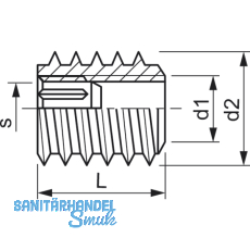 RAMPA Einschraubmuffe TYP SK M10x 40 AD:18,5 verzinkt mit Innensechskant