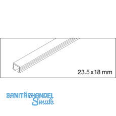 EKU CLIPO 26/36 Laufschiene zum Kleben, 2,5 m
