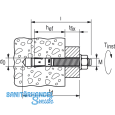 FISCHER FBN II 8/ 30/ 91 Bolzen verzinkt-blau mit Zulassung druckzonentauglich