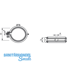 FISCHER FGRS Plus Spannbereich 56- 63 mm M8/M10 Gelenkrohrschelle einteilig