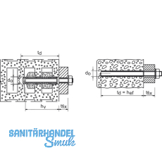 FISCHER FIS H16x1000 L Ankerhlse aus Metall