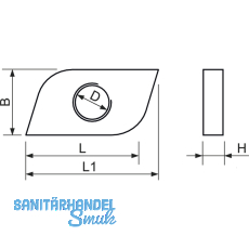 Gewindeplatte M 8 Edelstahl A2 fr Profil Typ 28/15