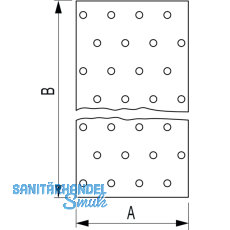 GH Lochplatten 400x140x2 - Stahl feuerverzinkt