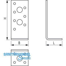 GH Zuganker HSB 300x40x40x2,0 - Stahl feuerverzinkt