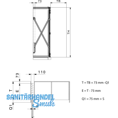 HAWA-Folding Concepta 25 Zentrierteile magnetisch
