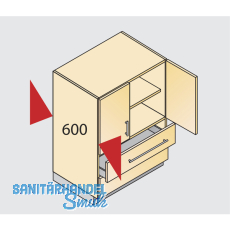 HETTICH SYSTEMA TOP 2000 Hngeregistratur-Rahmen verstellb., AB 700-872mm, schw.