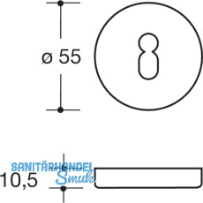 HEWI Drckergt. 111.23 R - auf Ros. BB, TS38 - 48, tiefschwarz