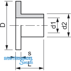 Isolierhlse M 8x 20 Polyamid natur fr Beschlgemontage auf Glas