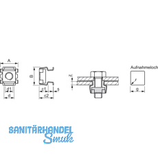 Kfigmutter M 5 R083-25 Kfig: Edelstahl 1.4310, Mutter: Stahl verzinkt