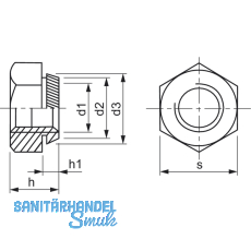 Kalei-Setzmutter M10verzinkt einsatzgehrtet