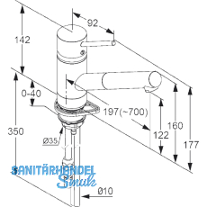 SOLIDO Kchenarmatur Scope mit ausziehbarem Auslauf druckfest, Chrom