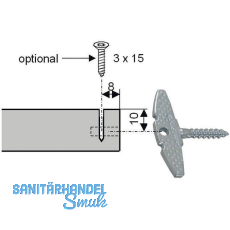 Lamifix LF-Holzschraube, LF20-W, L 45, B 12, H 4, Gre 5x38, Bohr 4