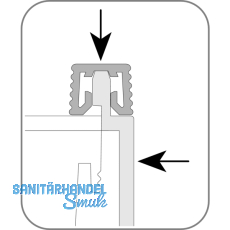 NINKA CUISIO Seiten-Abschlusswand, KS transparent graphit