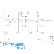 HOPPE SH-Wechselgt. PARIS - auf LS PZ72, TS42-47, oK., VK8, Ed.