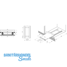 PEKA Getrnkekistenauszug, 279 x 46 x 500 mm, Stahl verzinkt