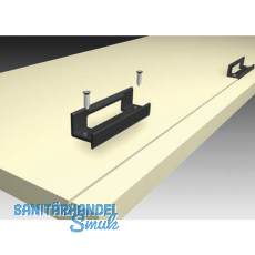 PS10 Clipteil Befestigung der DoppeL - Laufschiene, Einnuten, Kunststoff schwarz