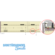 PS40 Vorderes Clipteil Befestigung der - Laufschiene,Einnuten,Kunststoff schwarz