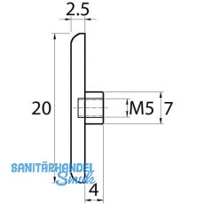 Rndelschraube zu Glastablar-Klemmtrger Zylinder B, Messing verchromt poliert