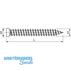 Rahmenanker 7.5x 72 Zylinderkopf 7.5 Torx30 verzinkt dbellose Verschraubung