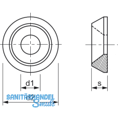 Rosette 90 Vollmetall M 5 Edelstahl A1 fr Senkschrauben