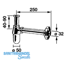 SOLIDO 5/4" x 32 mm Flaschensiphon