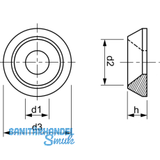 SPEED Holzbauscheibe 6 EFP beschichtet fr Speed Holzbauschrauben Senkkopf