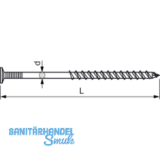 Schraubnagel 4.0x 80 verzinkt-blau