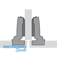 HETTICH SENSYS Topfscharnier 8645i TH FIX aufliegend-Mittelwand - W 110